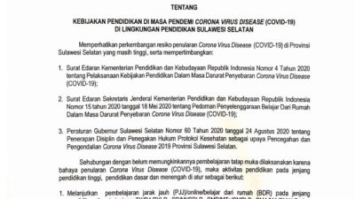 Gubernur Perpanjang Masa Belajar Dari Rumah, Ini Harapan Kadis Dikbud Bulukumba