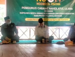 Tangkal Radikalisme, PC NU dan Polres Polman ‘Ngopi’ Bareng Tokoh Lintas Agama