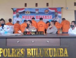 Selama Juni Hingga Awal Juli 2021, Polres Bulukumba Ungkap 13 Kasus Kejahatan