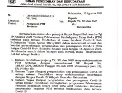 Dari Zona Merah Kembali Oranye, Kadisdik Bulukumba; Sekolah Tetap PTM dengan Prokes Ketat