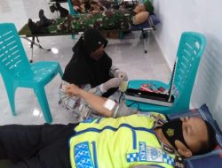 Sambut Hari Juang Kartika TNI-AD, Personil Polres Donor Darah di Kodim 1411/Bulukumba