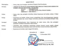 Selamat..! Prodi Profesi Ners STIKES Panrita Husada Raih Akreditasi Baik Sekali