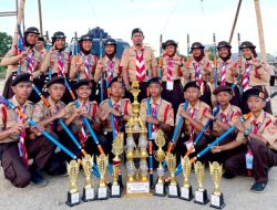 Selamat.! Leader Scout MTsN 1 Bulukumba Raih Juara Umum 1 dan 2 pada Kemah Pramuka di Mario Rennu