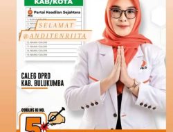 A. Tenri Ita Maharani; Insya Allah Satu Kursi untuk PKS Kami Amankan di Dapil 3 Bulukumpa Rilau Ale