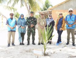 Aksi Pelestarian Lingkungan, PLN Gelar Penanaman Pohon Kelapa Genjah di Pantai Liukang Loe