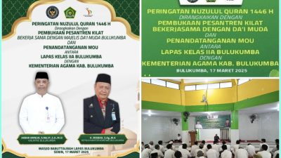 Lapas Gelar Pesantren Kilat dan Teken MoU dengan Kemenag dan Majelis Dai Muda Bulukumba