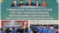 Dipusatkan di Bulukumba, 638 ASN PPPK Kemenag Dari 4 Kabupaten Terima SK Hari ini