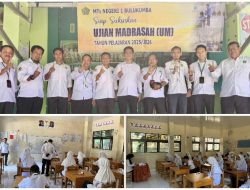 Pantau Ujian Madrasah di Hari Pertama, Kasi Penmad Kunjungi MTsN 1 Bulukumba